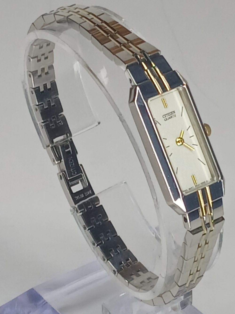 ​Vintage Citizen Quartz Women's Watch Two Tone Rectangular Dress Watch
